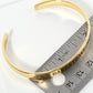 Basketball Mom Engraved 18K Gold Dipped Open Cuff Bangle Bracelet