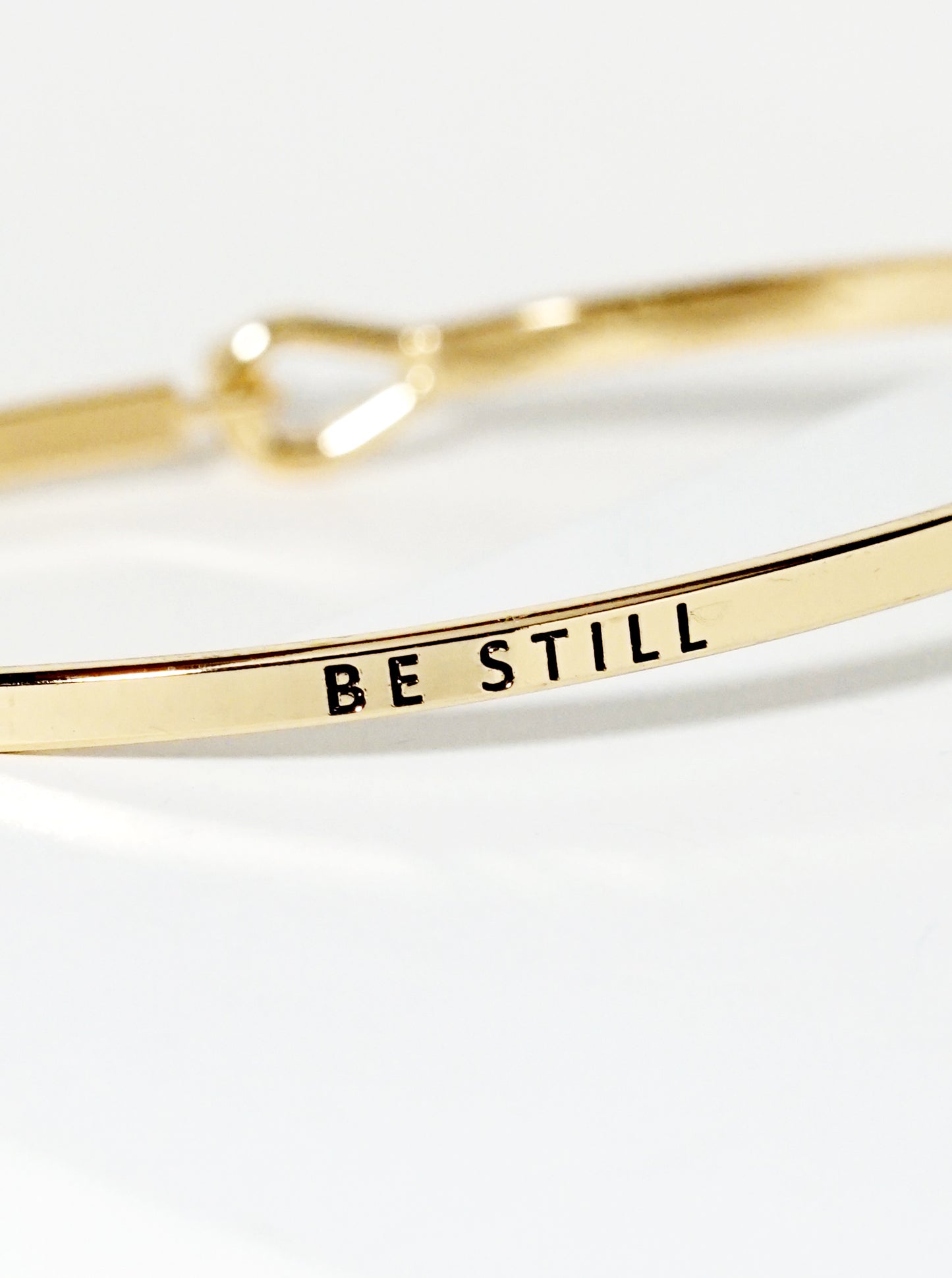 Be Still Engraved Inspirational Bangle Bracelet