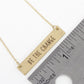 Be The Change Engraved Horizontal Bar Pendant Necklace
