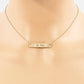 Be You Engraved Horizontal Bar Pendant Necklace