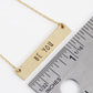 Be You Engraved Horizontal Bar Pendant Necklace
