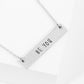 Be You Engraved Horizontal Bar Pendant Necklace