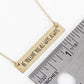 Be You Love You All Ways Always Engraved Horizontal Bar Pendant Necklace