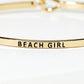 Beach Girl Engraved Inspirational Bangle Bracelet