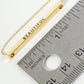 Beautiful Engraved 18K Gold Dipped Horizontal Brass Bar Pendant Inspirational Necklace
