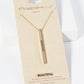 Beautiful Engraved Vertical Bar Pendant Inspirational Necklace