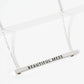 Beautiful Mess Engraved 18K Gold Dipped Horizontal Brass Bar Pendant Inspirational Necklace