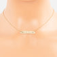 Believe Arrow Engraved Horizontal Bar Pendant Necklace