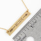 Believe Arrow Engraved Horizontal Bar Pendant Necklace