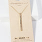 Believe Arrow Engraved Vertical Bar Pendant Inspirational Necklace