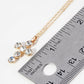 Bezel Set Rhinestone Cross Pendant Necklace