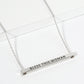 Bless This Woman Engraved 18K Gold Dipped Horizontal Brass Bar Pendant Inspirational Necklace