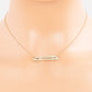 Blessed Arrow Engraved Horizontal Bar Pendant Necklace