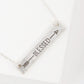 Blessed Arrow Engraved Horizontal Bar Pendant Necklace