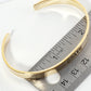 Brave Engraved 18K Gold Dipped Open Cuff Bangle Bracelet
