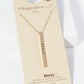 Brave Engraved Vertical Bar Pendant Inspirational Necklace