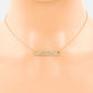 Breathe Engraved Horizontal Bar Pendant Necklace
