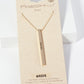 Bride Engraved Vertical Bar Pendant Inspirational Necklace