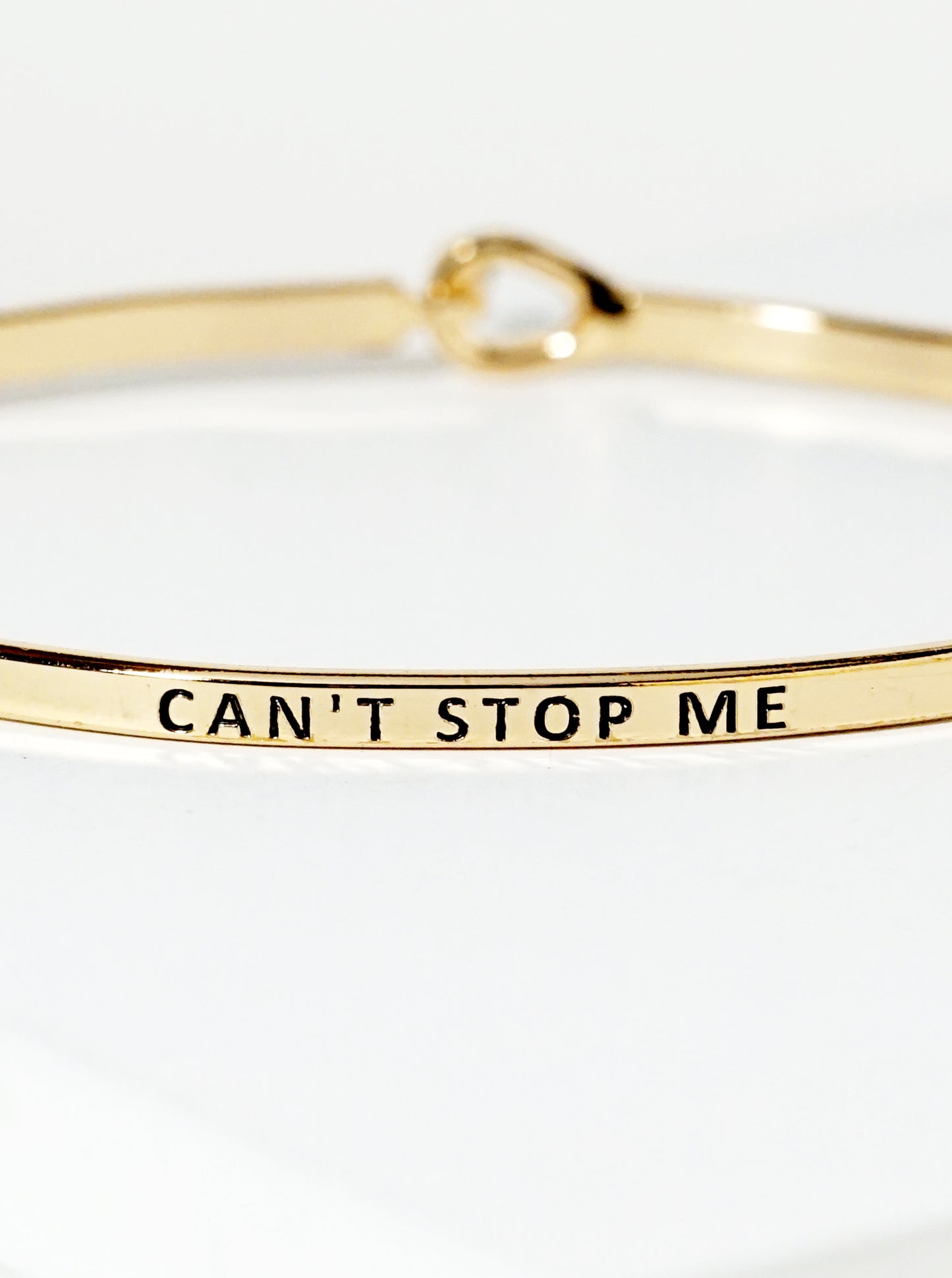 Cant Stop Me Engraved Inspirational Bangle Bracelet