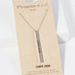 Carpe Diem Engraved Vertical Bar Pendant Inspirational Necklace