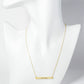 Cat Mom Engraved 18K Gold Dipped Horizontal Brass Bar Pendant Inspirational Necklace