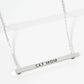 Cat Mom Engraved 18K Gold Dipped Horizontal Brass Bar Pendant Inspirational Necklace