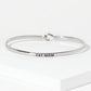 Cat Mom Engraved Inspirational Bangle Bracelet