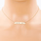 Choose Joy Engraved Horizontal Bar Pendant Necklace