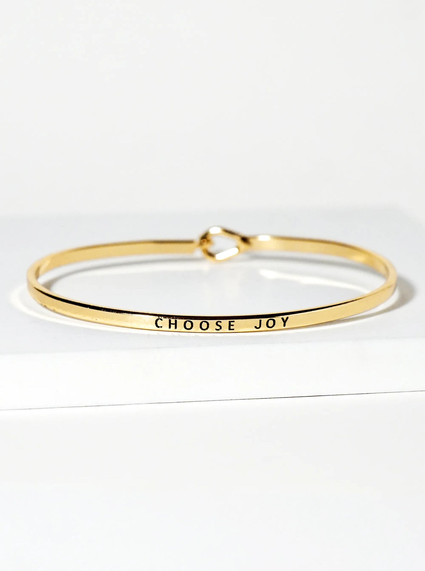 Choose Joy Engraved Inspirational Bangle Bracelet