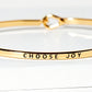 Choose Joy Engraved Inspirational Bangle Bracelet