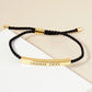 Choose Love Engraved 18K Gold Dipped Curved Brass Tube Bar Adjustable Pull Tie Bracelet