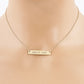 Choose Love Engraved Horizontal Bar Pendant Necklace