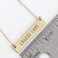Choose Love Engraved Horizontal Bar Pendant Necklace