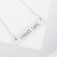 Choose Love Engraved Horizontal Bar Pendant Necklace