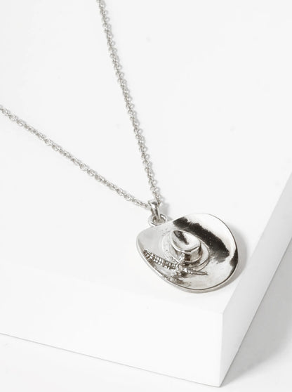Cowboy Cowgirl Hat Pendant Necklace