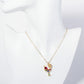 Crystal Cocktail Glass Pendant Necklace