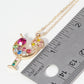 Crystal Cocktail Glass Pendant Necklace
