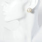 Crystal Encircling Pearl Bead Button Stud Earrings