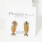Crystal Pave 1 Inch Fishbone Stud Earrings