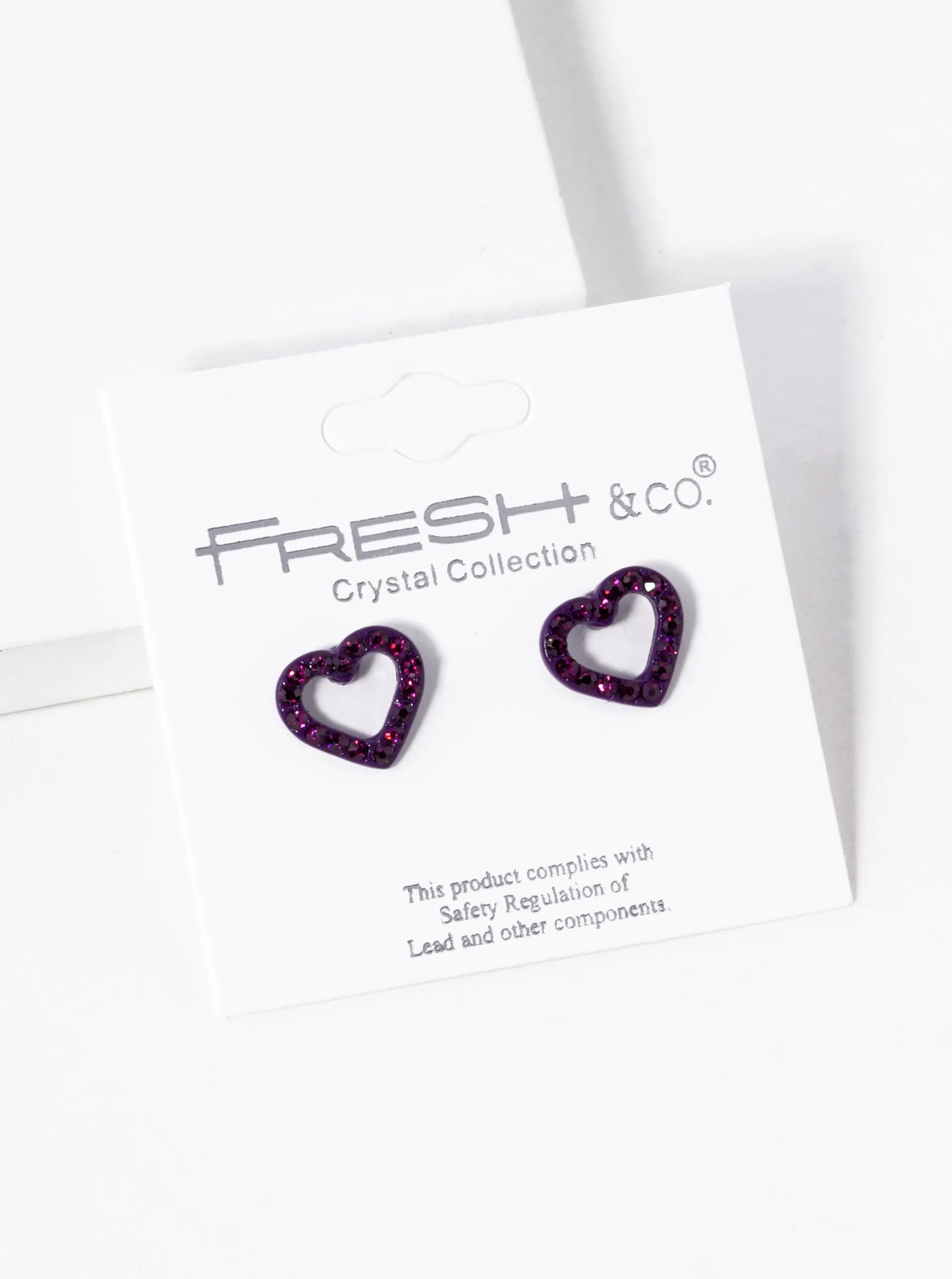Crystal Pave 10mm Dainty Heart Stud Earrings