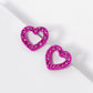 Crystal Pave 10mm Dainty Heart Stud Earrings