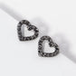 Crystal Pave 10mm Dainty Heart Stud Earrings