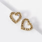 Crystal Pave 10mm Dainty Heart Stud Earrings