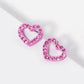 Crystal Pave 10mm Dainty Heart Stud Earrings
