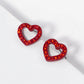 Crystal Pave 10mm Dainty Heart Stud Earrings