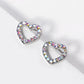Crystal Pave 10mm Dainty Heart Stud Earrings