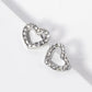 Crystal Pave 10mm Dainty Heart Stud Earrings