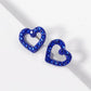 Crystal Pave 10mm Dainty Heart Stud Earrings