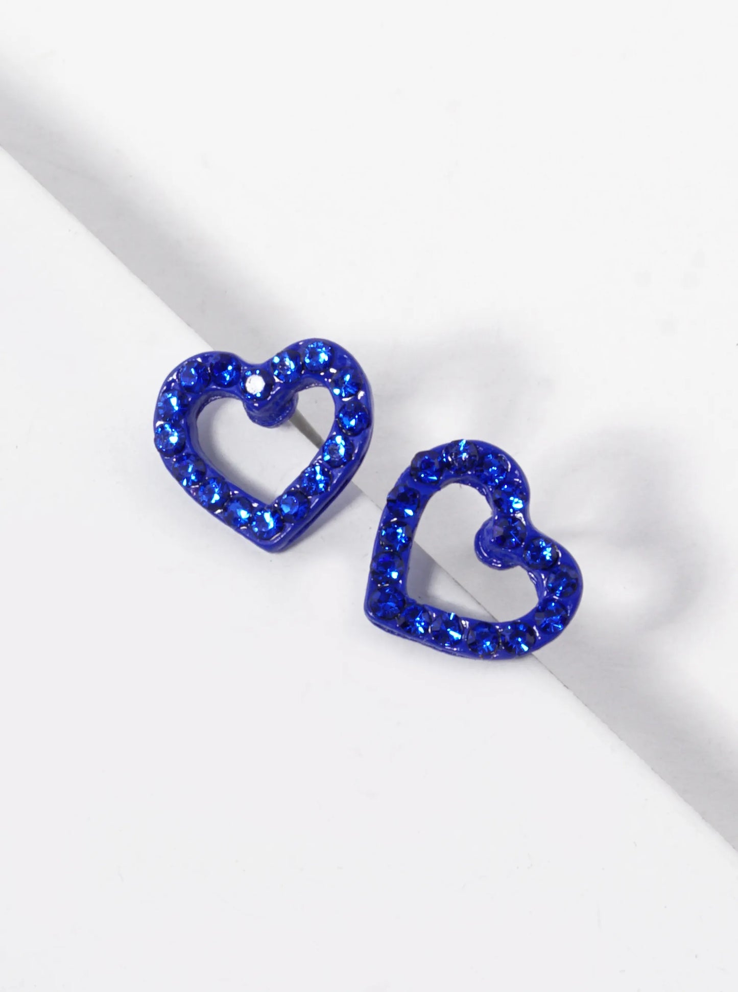 Crystal Pave 10mm Dainty Heart Stud Earrings