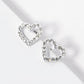 Crystal Pave 10mm Dainty Heart Stud Earrings